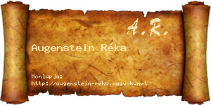 Augenstein Réka névjegykártya